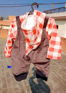 Baby Boy/Girl Stylish Check Shirt Dungree