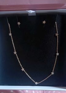 Giva 925 Real Silver Star Necklace Set