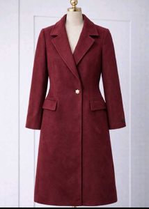 Elegant Burgundy Trench Coat