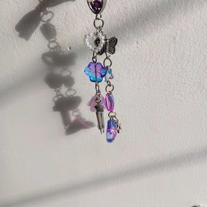 Purple Mermaid Tail Bag Charm