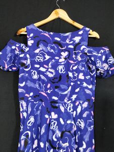 Latin Quarters Royal Blue Printed Dress (Women)