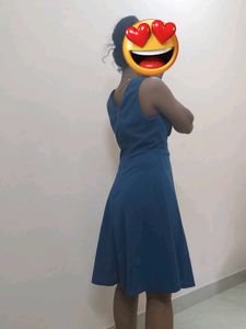 Deep Neck Sleeveless Frock