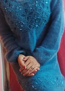 Blue Woolen Dress