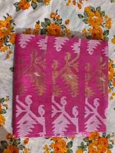 Pink &amp; White Woven Fabric