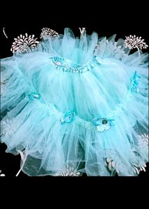 Blue Flower Girl Dress