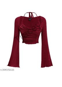 Burgundy Ruched Corduroy Fabric