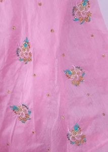 Light Pink Small Buti Embroidery Long Gown