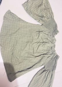Green Checkered Top