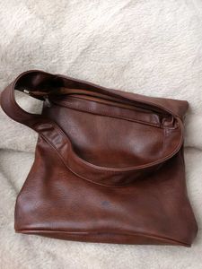 Imported Brown Leather Tote Bag