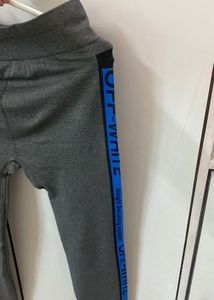 Off-White Gray Sports Wear Leggings