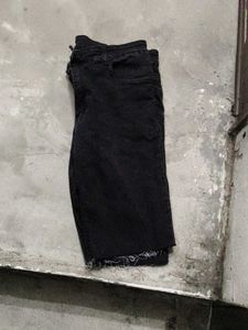 Black Denim Shorts by Jet Blac