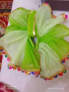 Thakur Ji Poshak Contrast Net Design