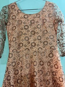 Elegant Peach Ethnic Gown