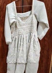 SANCIA Women Georgette Kurta Palazzo Set