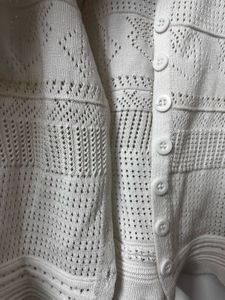 White Crochet Knit Top