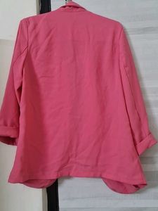 Pink Casual Blazer