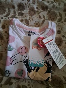 Minnie Mouse Print Crew-Neck T-Shirt