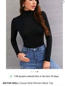 Women Casual High Neck Type Top In 💗🥳