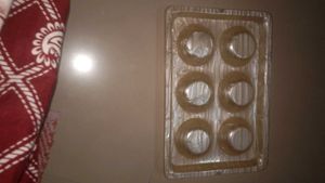 Set of Six Impressioned Decorative Tray