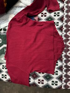 Maroon Corset Style Top