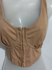 KHAKHI COLOURED CORSET TOP