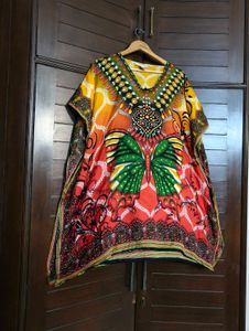 Women Graphic Printed Rayon Casual Kaftan