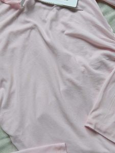 Pink Tie-Shoulder Top