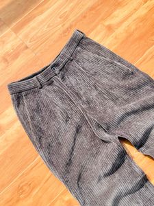 Gray Corduroy Pants zara