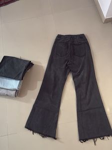 Raw Hem Flare Jeans