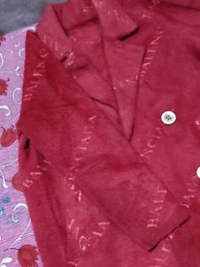 Burgundy Balenciaga Coat