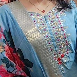 Elegant Embroidered Kurta Set