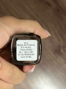 Black transparent nail polish gel 💅