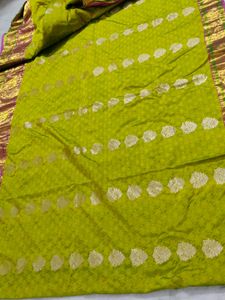 pure pattu saree green Colour