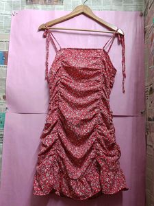 Floral Ruched Mini Dress