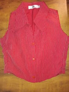 Striped Red Crop Top