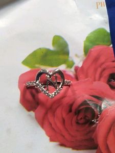N Initial Silver Ring