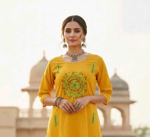Yellow Embroidery Kurta