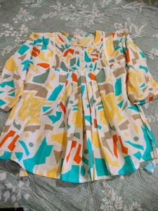😍Printed Casual multi colour top