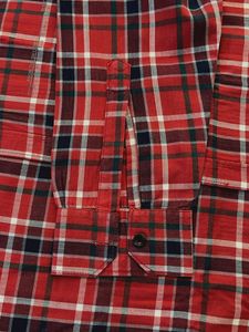 Red Blue Checked Mens Shirt