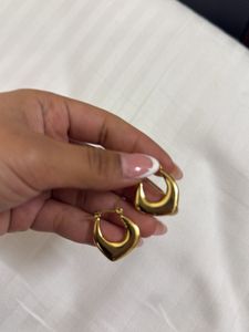 Gold Tone Hoop Earrings