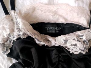 branded black lace lingerie set.