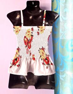 Floral Smocked Peplum Top