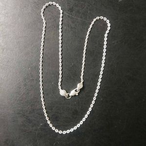 Pure Silver Mix Link Snack Chain 20 Inch