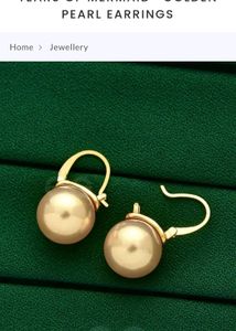 TEARS OF MERMAID- GOLDEN PEARL EARRINGS