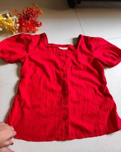 Red Peplum Top ❤