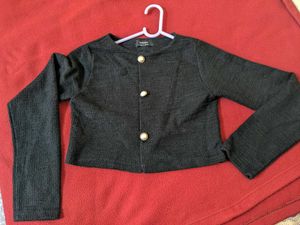 Black Korean Half Cardigan