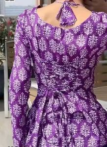 Purple Printed Top