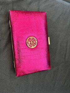 Pink Metallic Clutch