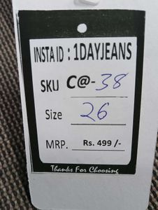 C@38 Size-26 Cargo Jeans