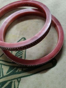 Sparkly Red &amp; Silver Bangles